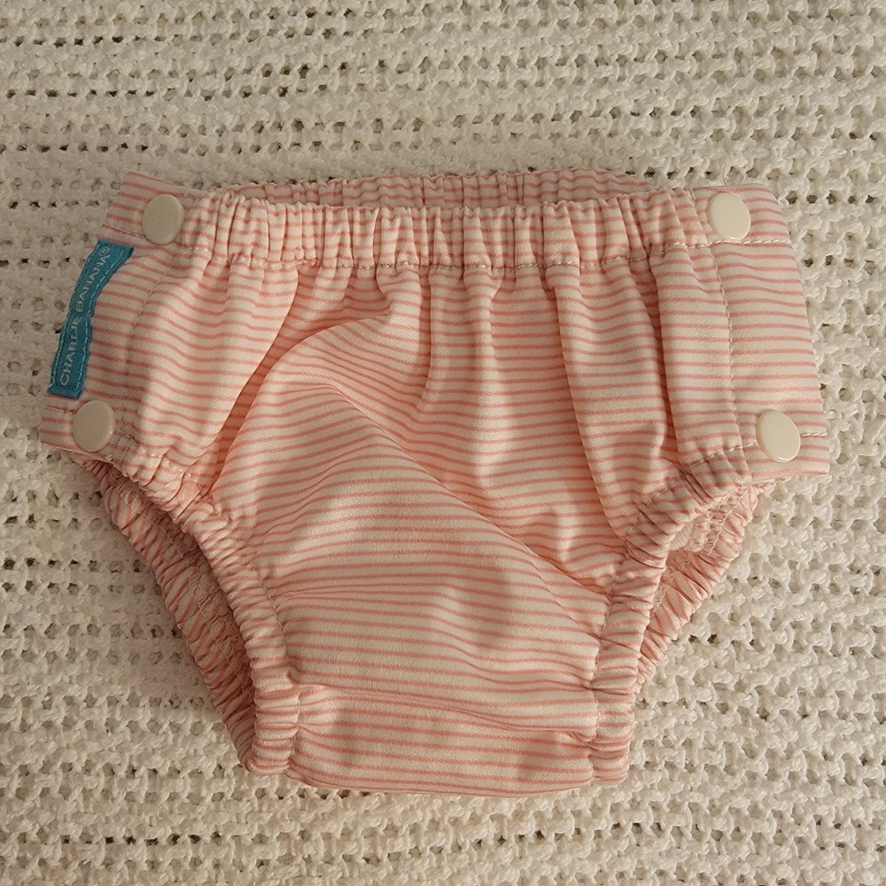 Charlie Banana Pink Striped Diaper Cover